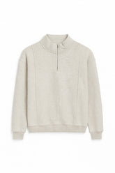Z.A.R.A PREMIUM COTTON FLEECE FRONT PANEL TRACKSUIT (OATMEAL MELANGE)